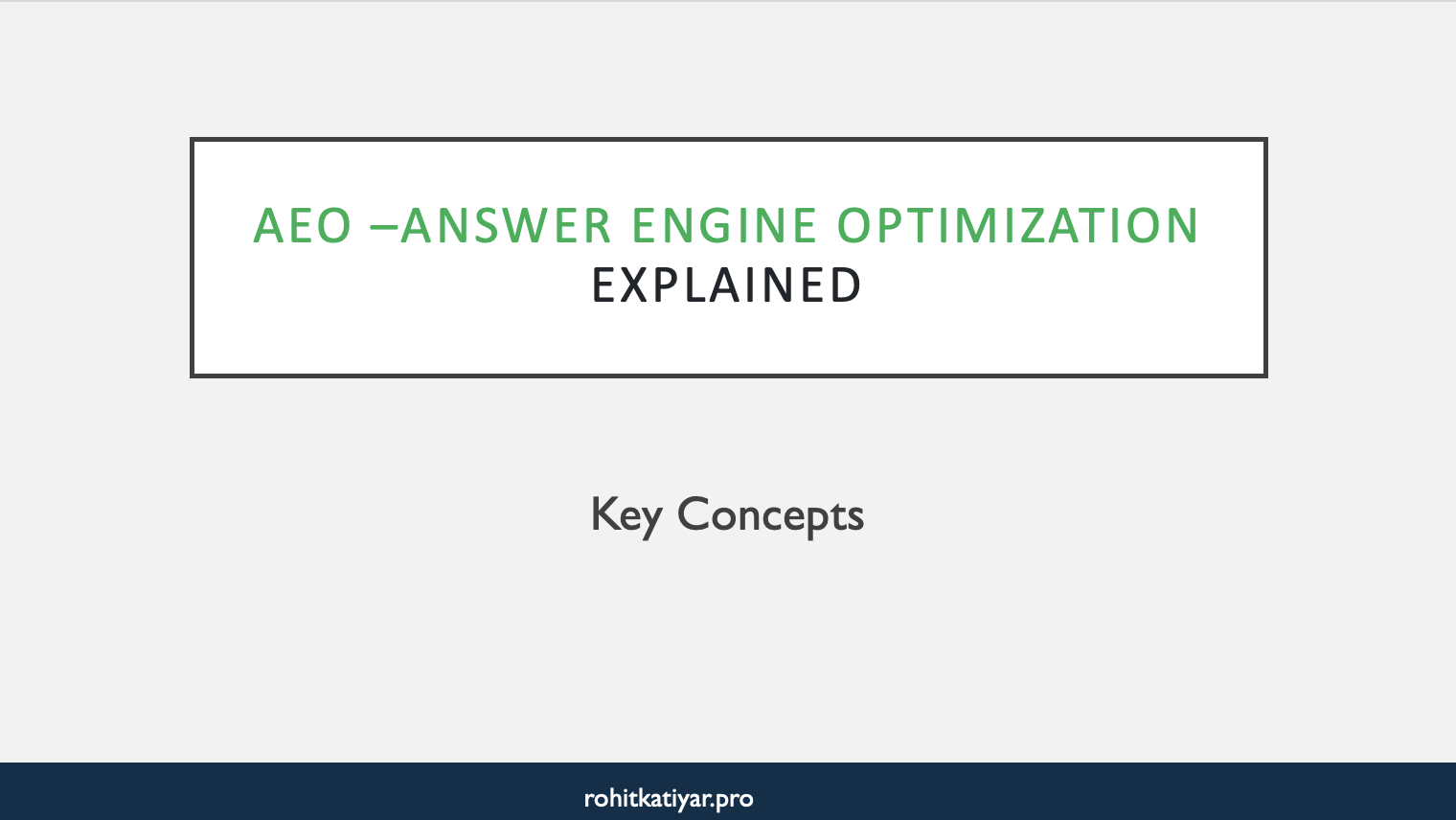 Aeo Answer Engine Optimization
