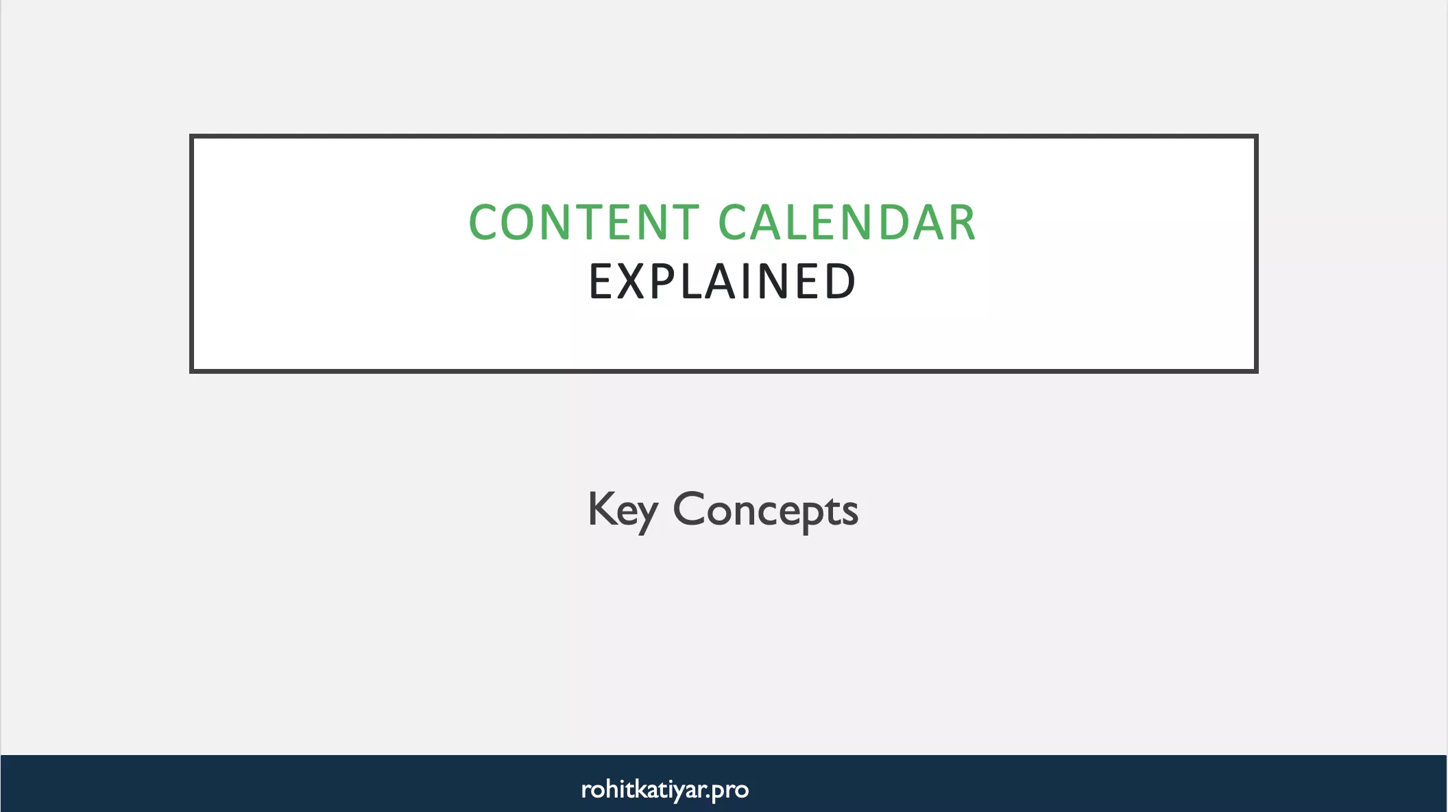 Content Calendar
