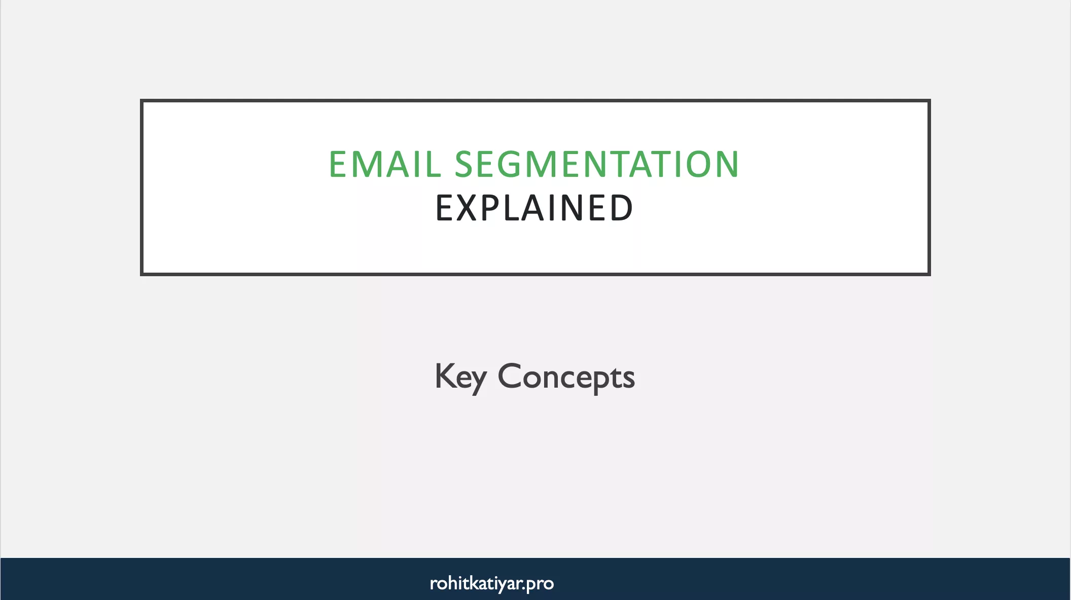 Email Segmentation