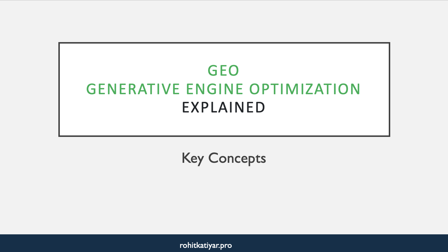Geo Generative Engine Optimization