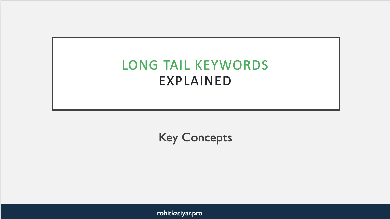 Long Tail Keywords