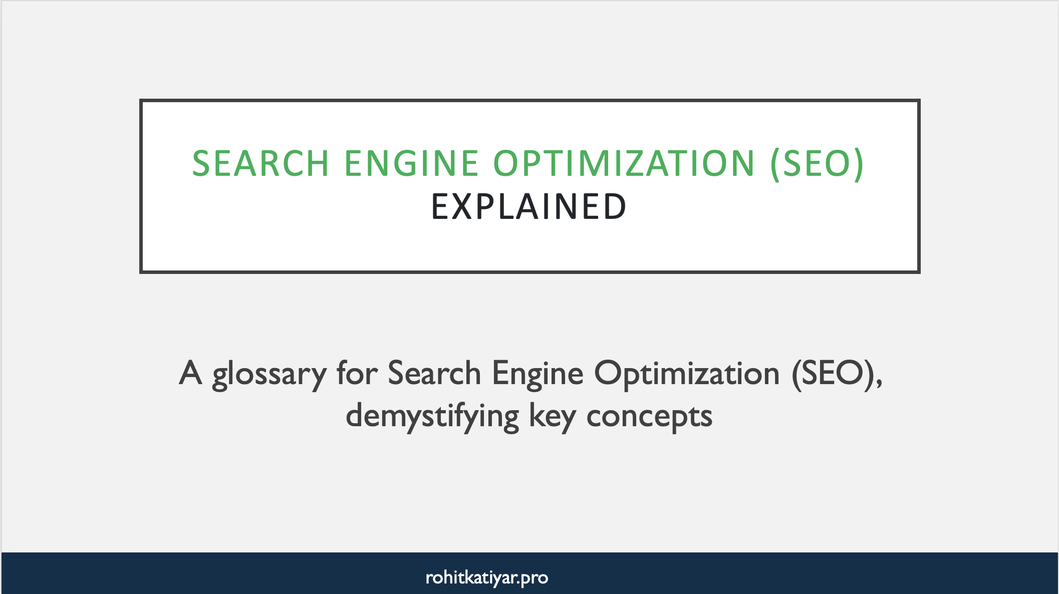 Search Engine Optimization