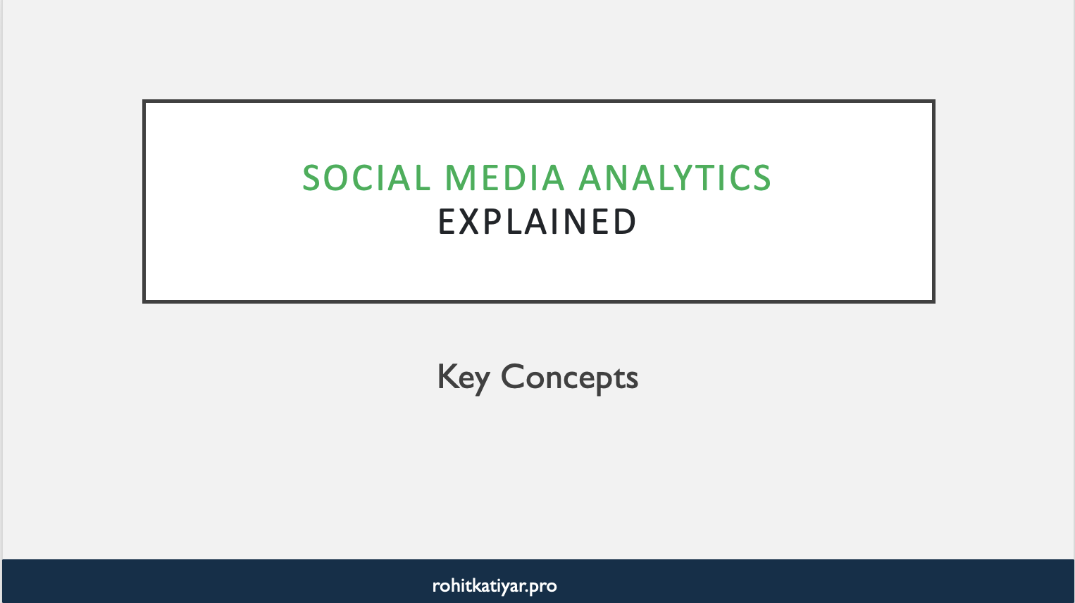 Social Media Analytics