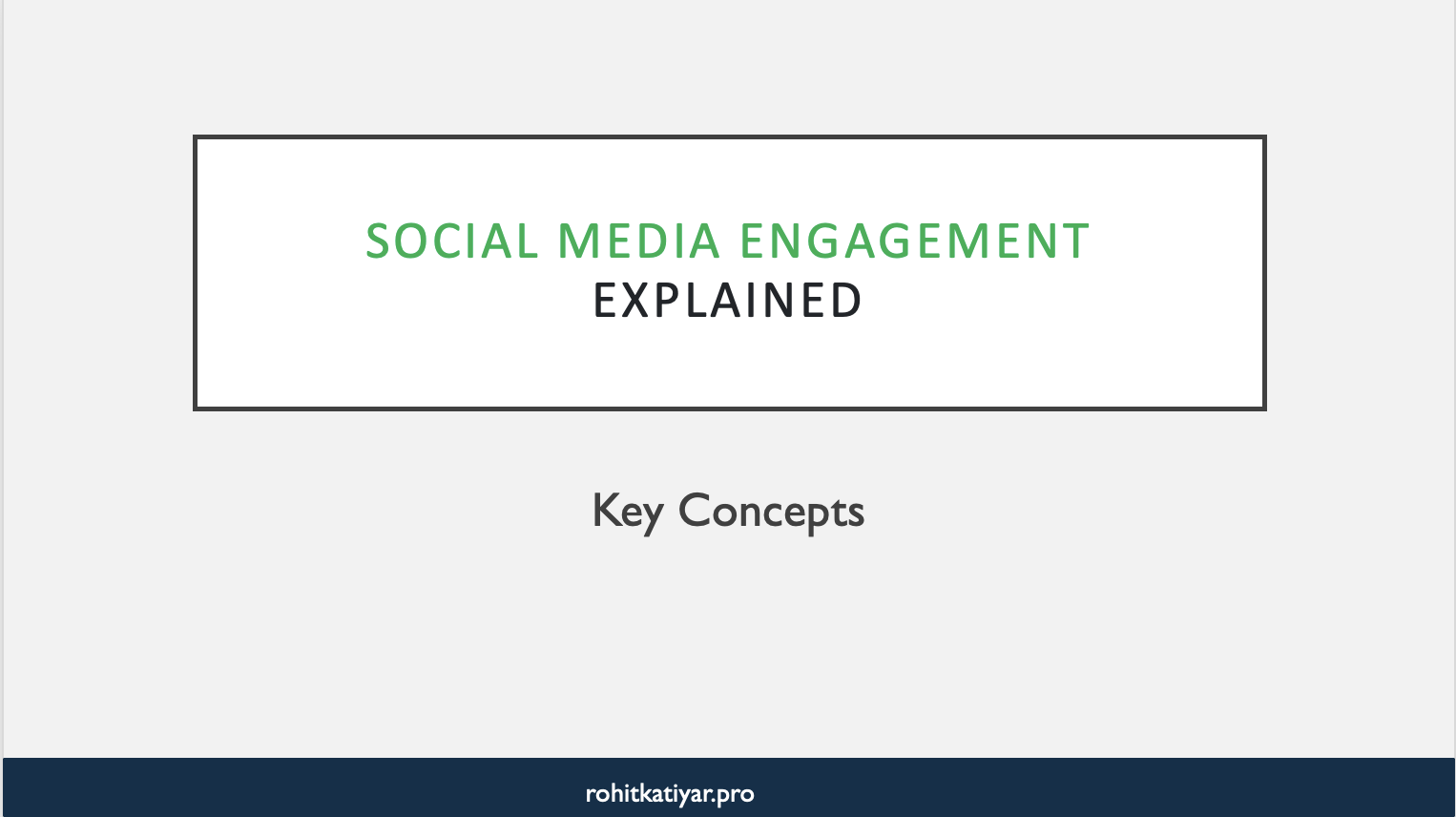 Social Media Engagement